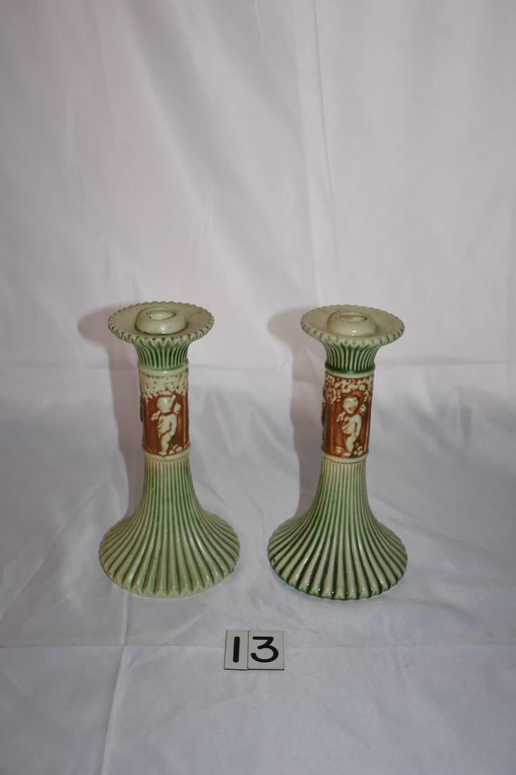 Pair of Roseville Candlesticks (1 of 1)
