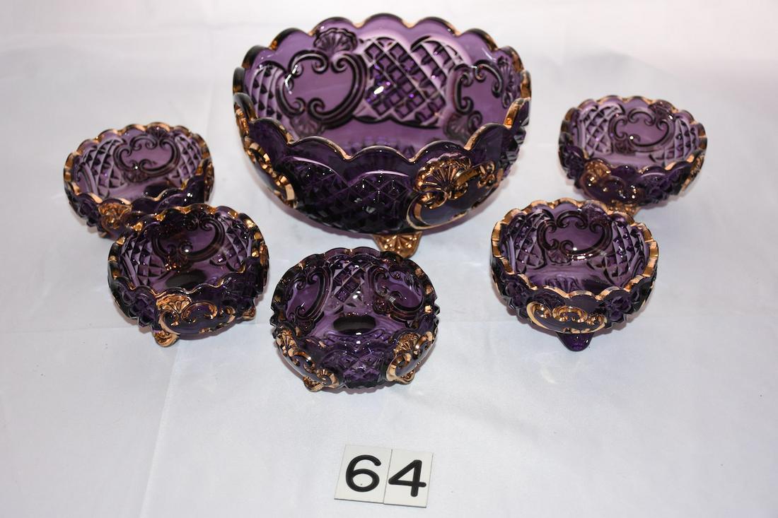 Set of Amethyst Croesus Pattern Berry Set (1 of 1)
