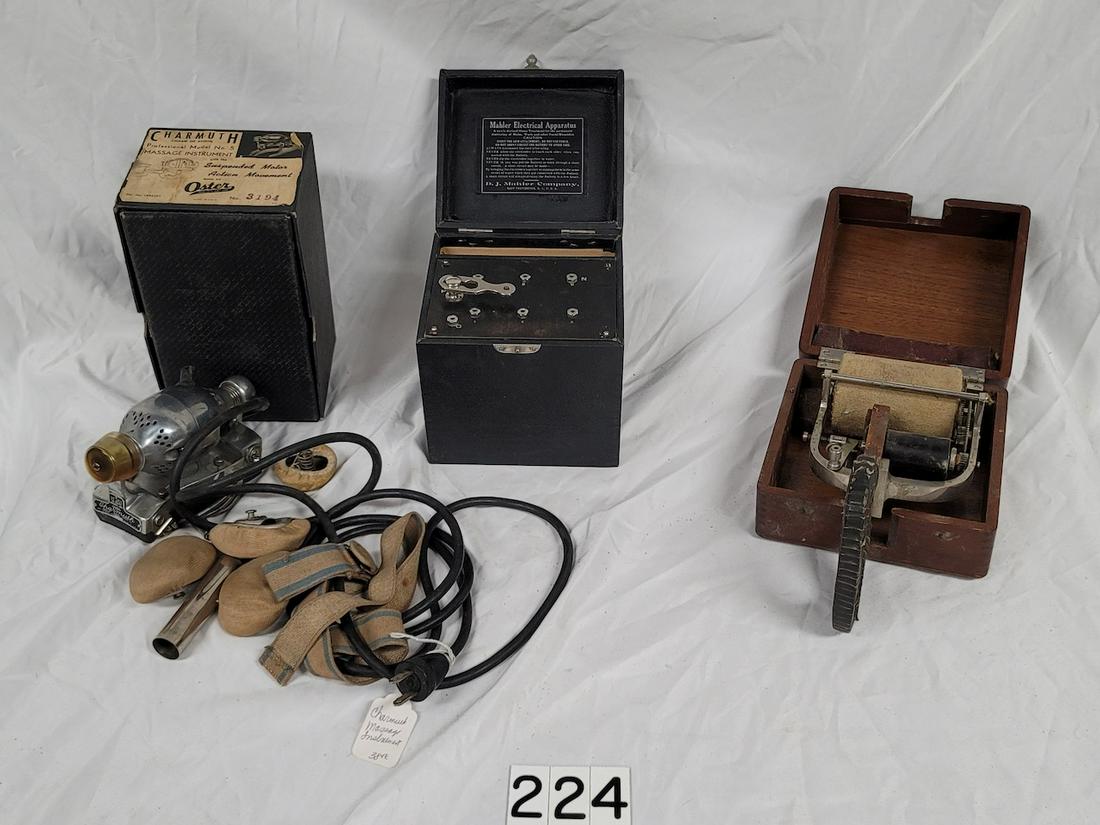 Three Medical Devices, Including Charmuth Massage Instrument, 2 quack devices (1 of 4)