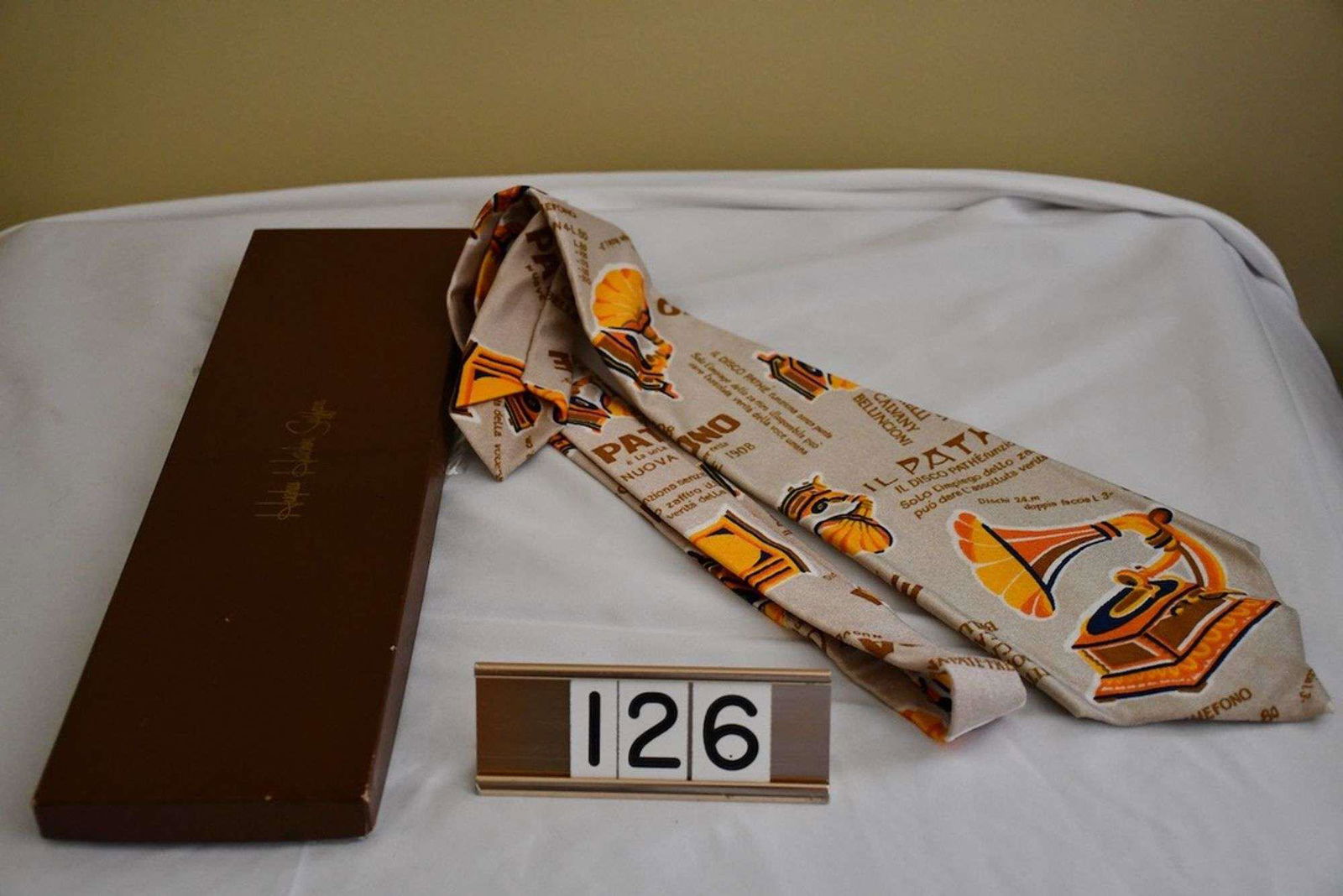 Pathe Phonograph Advertisement Neck Tie (1 of 1)