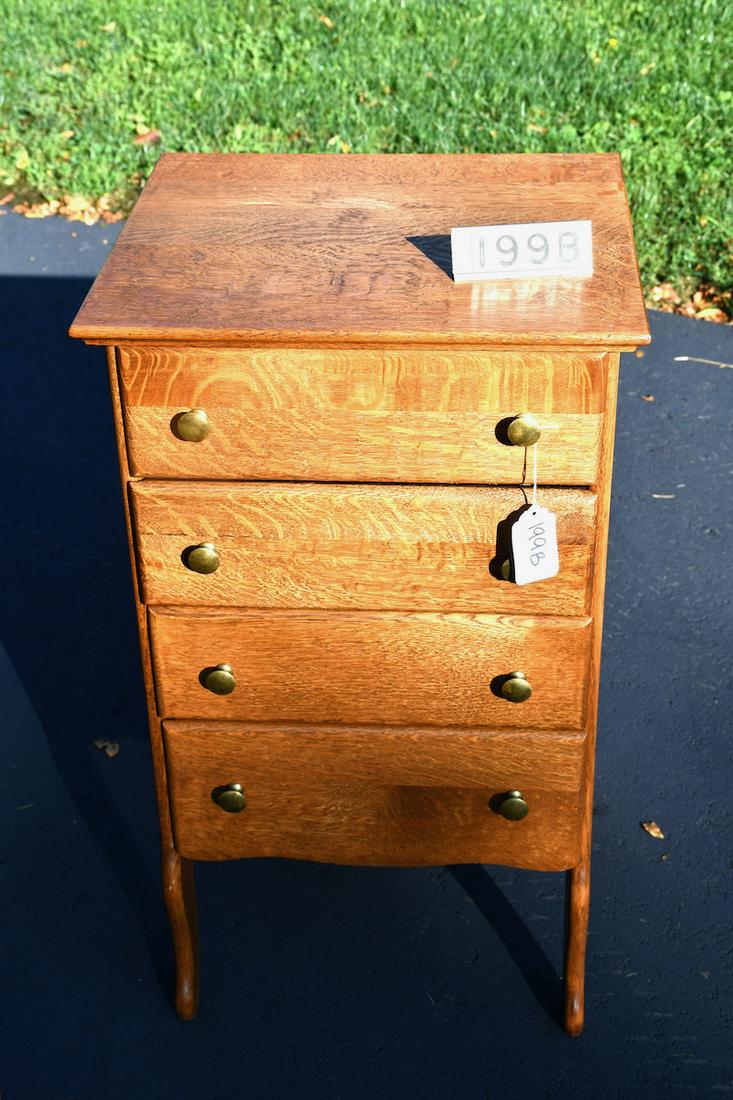 Oak cylinder record cabinet (1 of 1)
