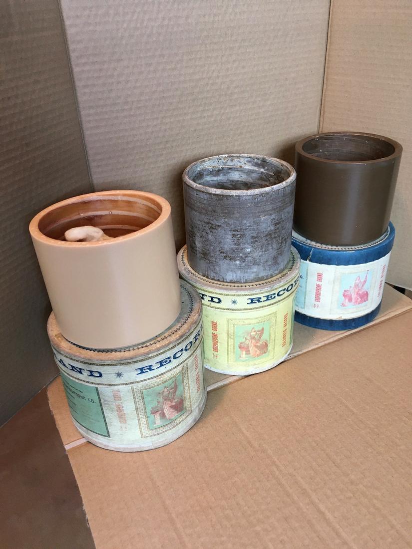 (3) Columbia 5" Brown Wax Cylinders (1 of 1)