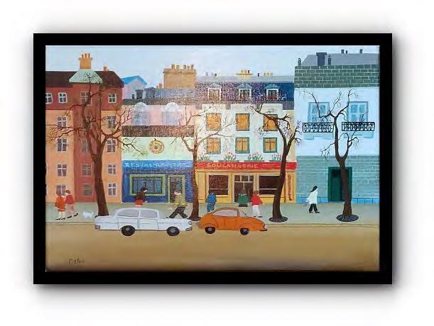 French Street Scene Painting by Pietro(Continental School) (1 of 2)