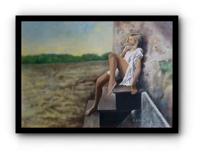 Potrait of a girl painting by R.A. Smith (1 of 2)