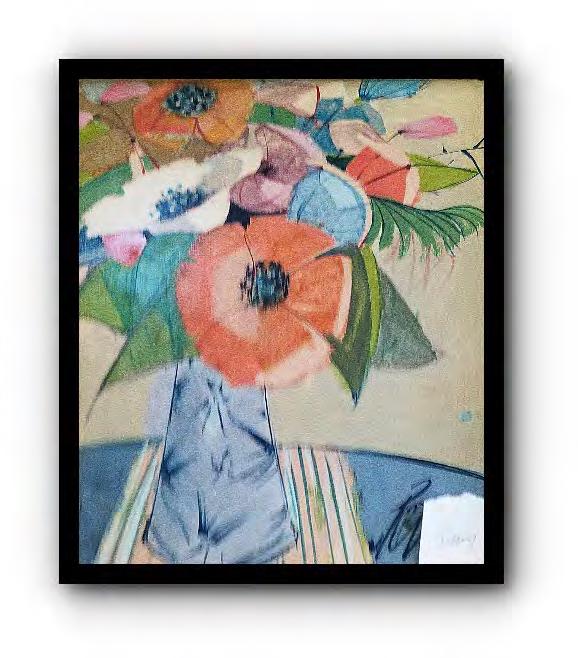 Fleurs dans une vase painting by Charles Levier (1 of 1)