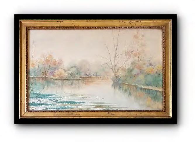 Battle Creek River near the old mill milepost painting by Courtland Livingston Butler (1 of 1)