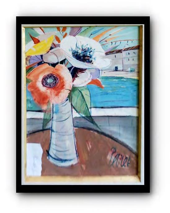 Fleurs painting by Charles Levier (1 of 2)