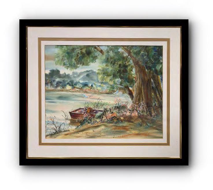 Lake Scene painting by Jan Hartman (1 of 2)