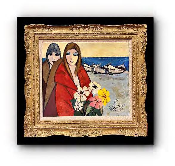 Sur la Plage painting by Charles Levier (1 of 2)