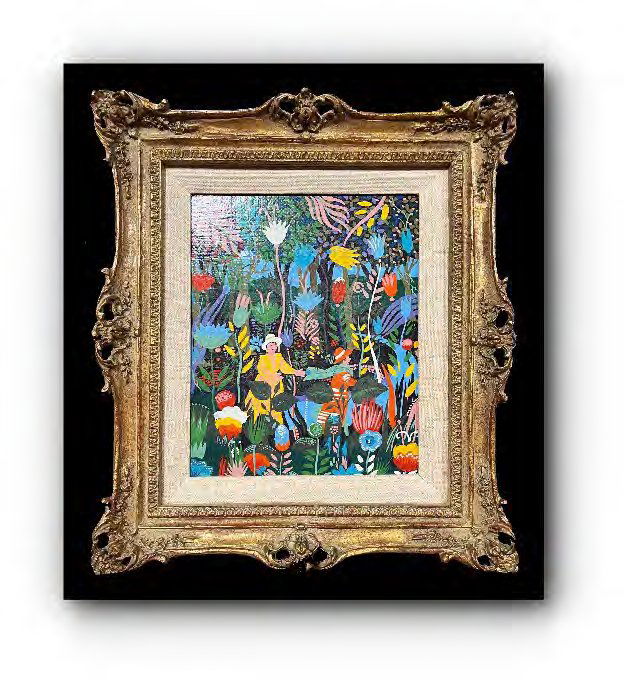 Dans le jardin fleuri painting by Sibinovic (1 of 2)