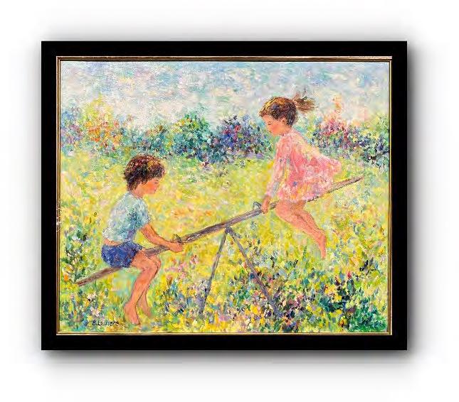 Teeter-totter painting by Barbara Lainere (1 of 2)