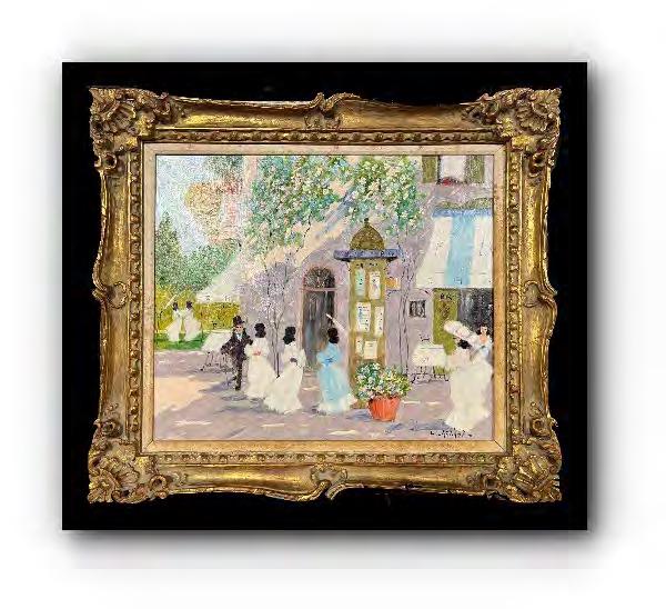 Promenade matinee painting by  Luigi Cagliani (1 of 2)