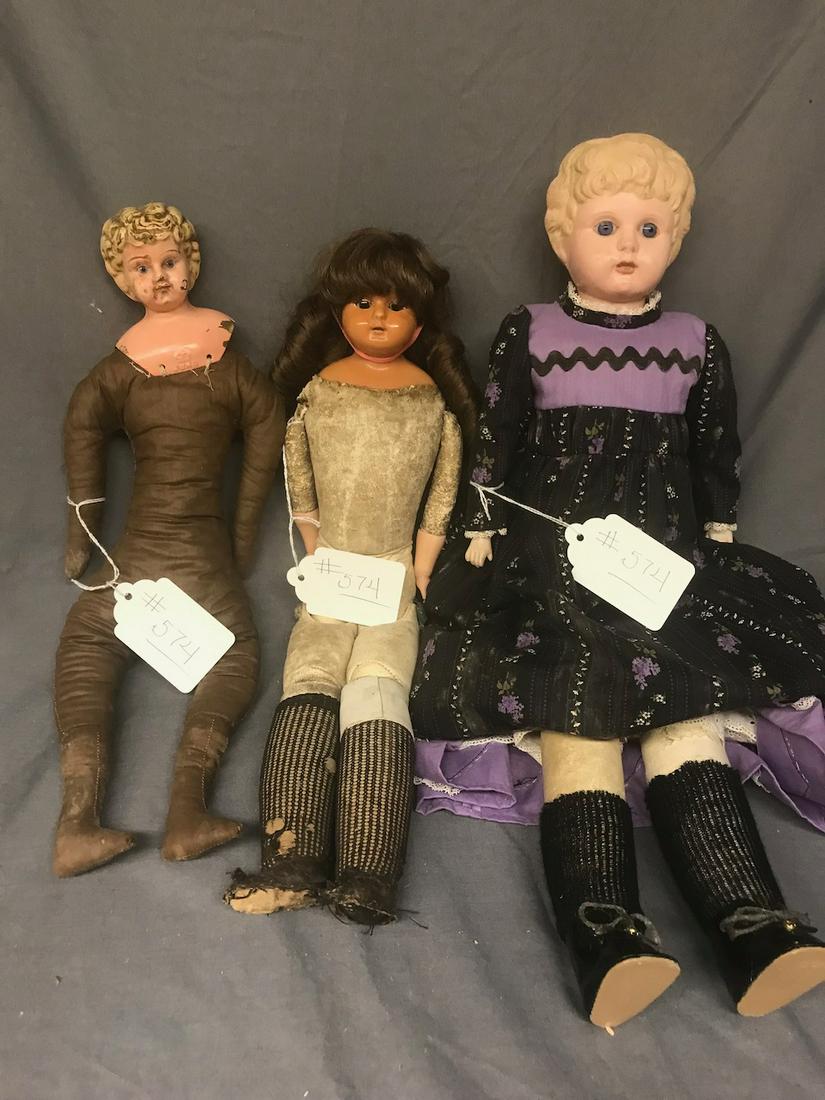 (3) Tin Head Dolls (1 of 2)