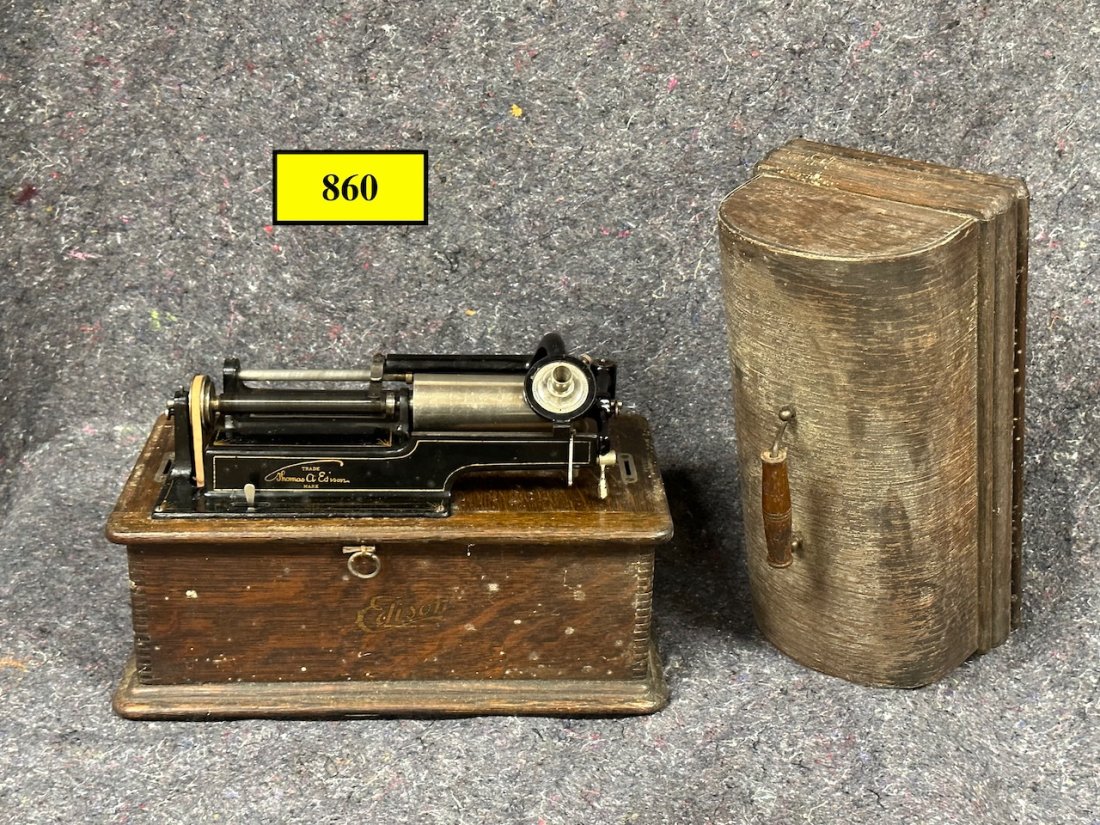 Edison Home Cylinder Phonograph: C reproducer, no crank SN-318034