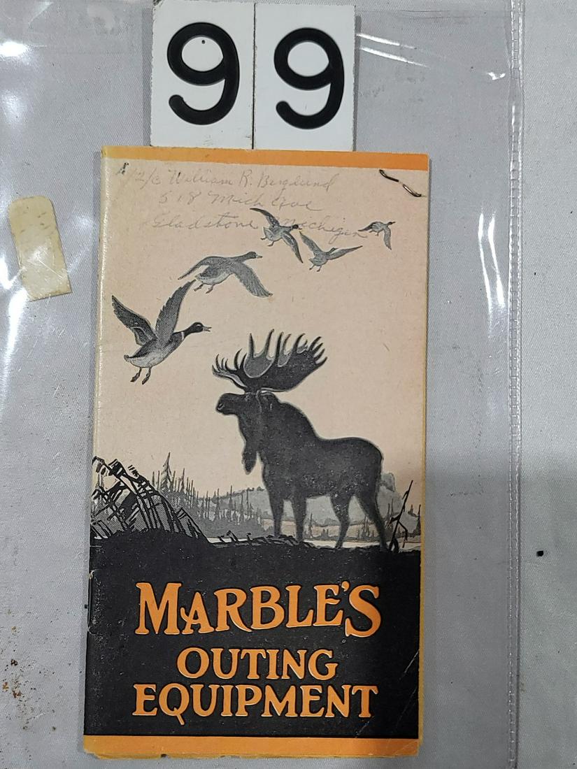 Marbles Outing Equipment Booklet: 75M-7-1-55-DR. For every hour in the open. #126. 6" x 3-1/2"