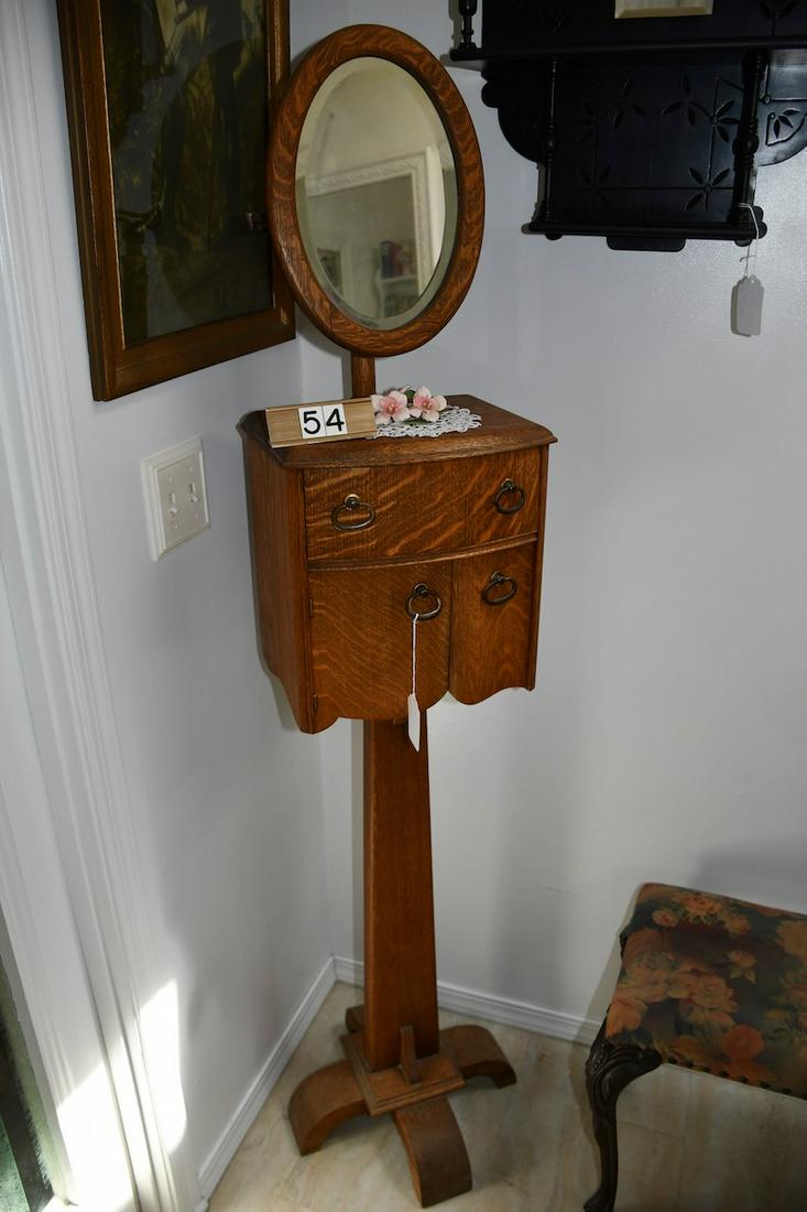 Antique Oak Shaving Stand Auction