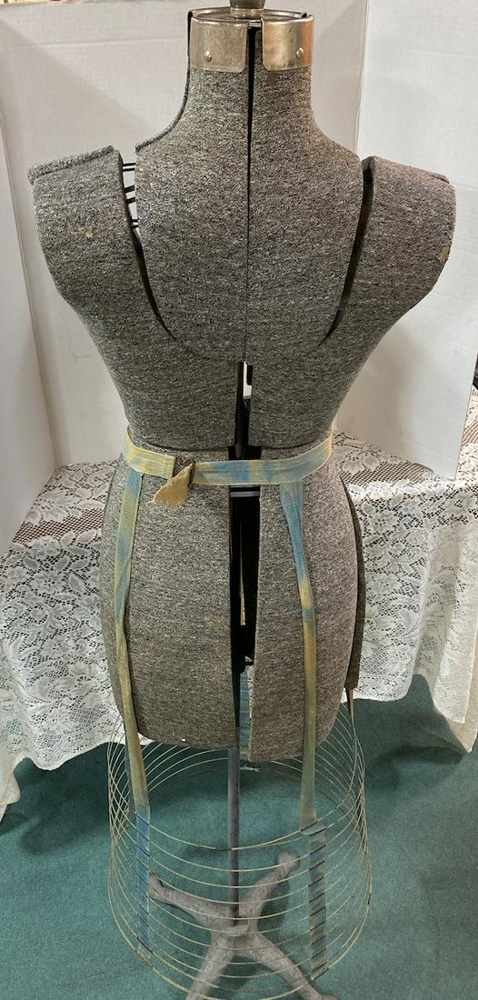 Antique Acme Adjustable Dress Form with Hoop Skirt (1 of 2)