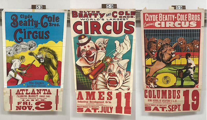 (3) Clyde Beatty-Cole Bros. Circus Posters (1 of 4)