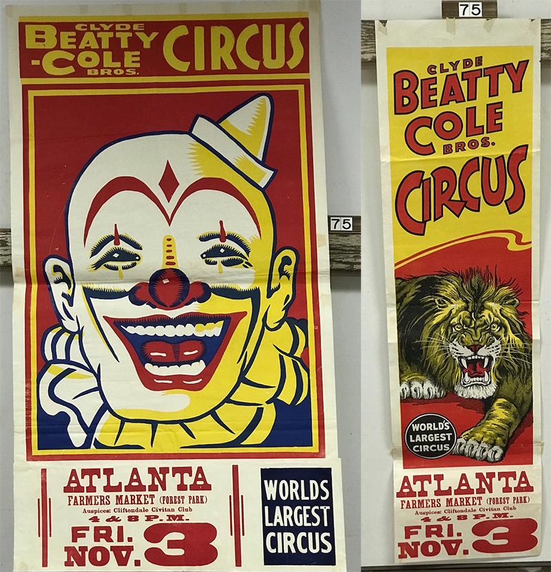 (2) Clyde Beatty-Cole Circus Posters (1 of 3)