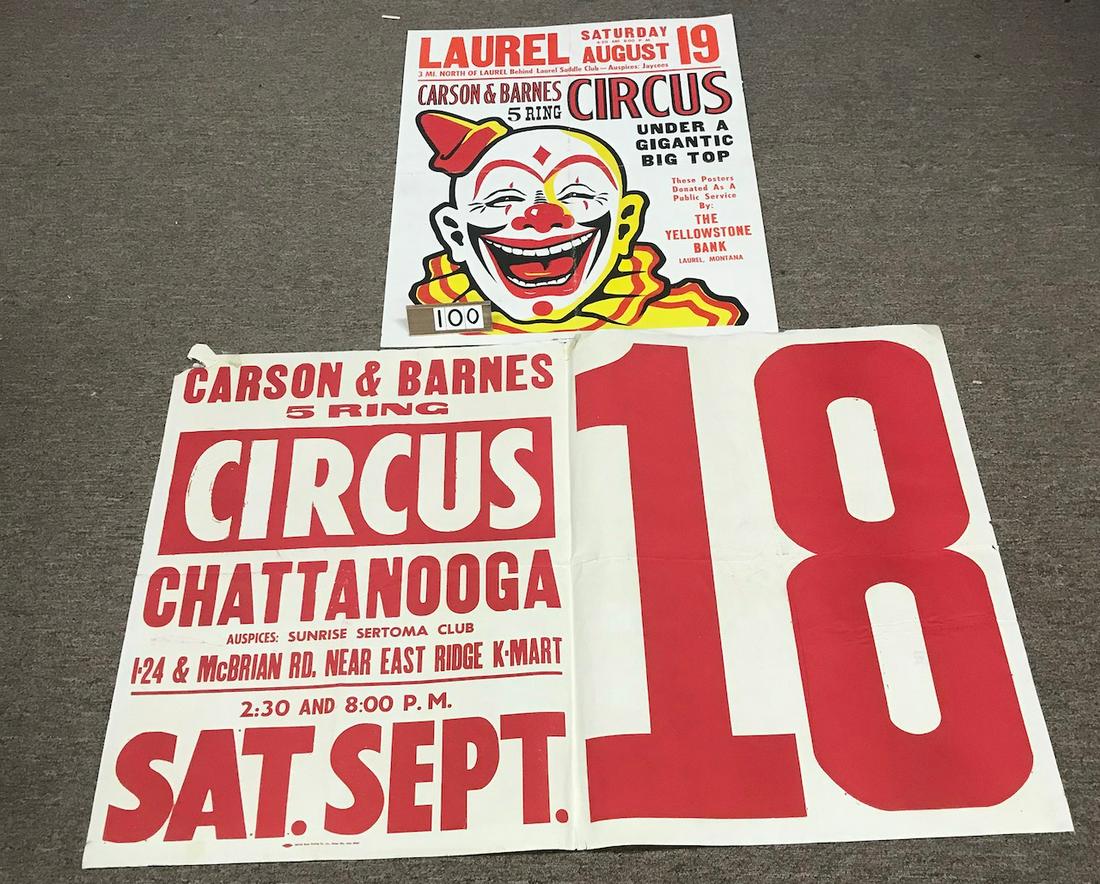 (2) Carson & Barnes Circus Posters (1 of 1)
