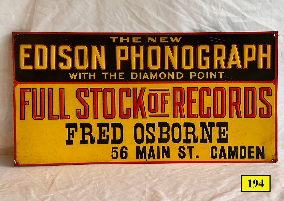 The New Edison Phonograph The Diamond Point Sign (1 of 2)