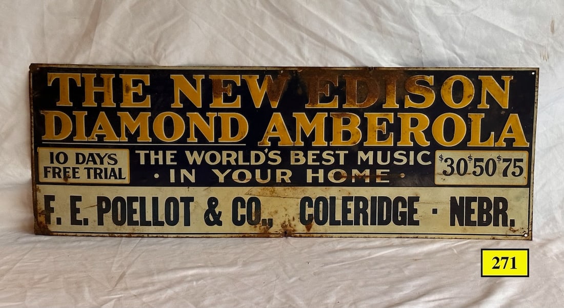 The New Edison Diamond Amberola Sign (1 of 3)