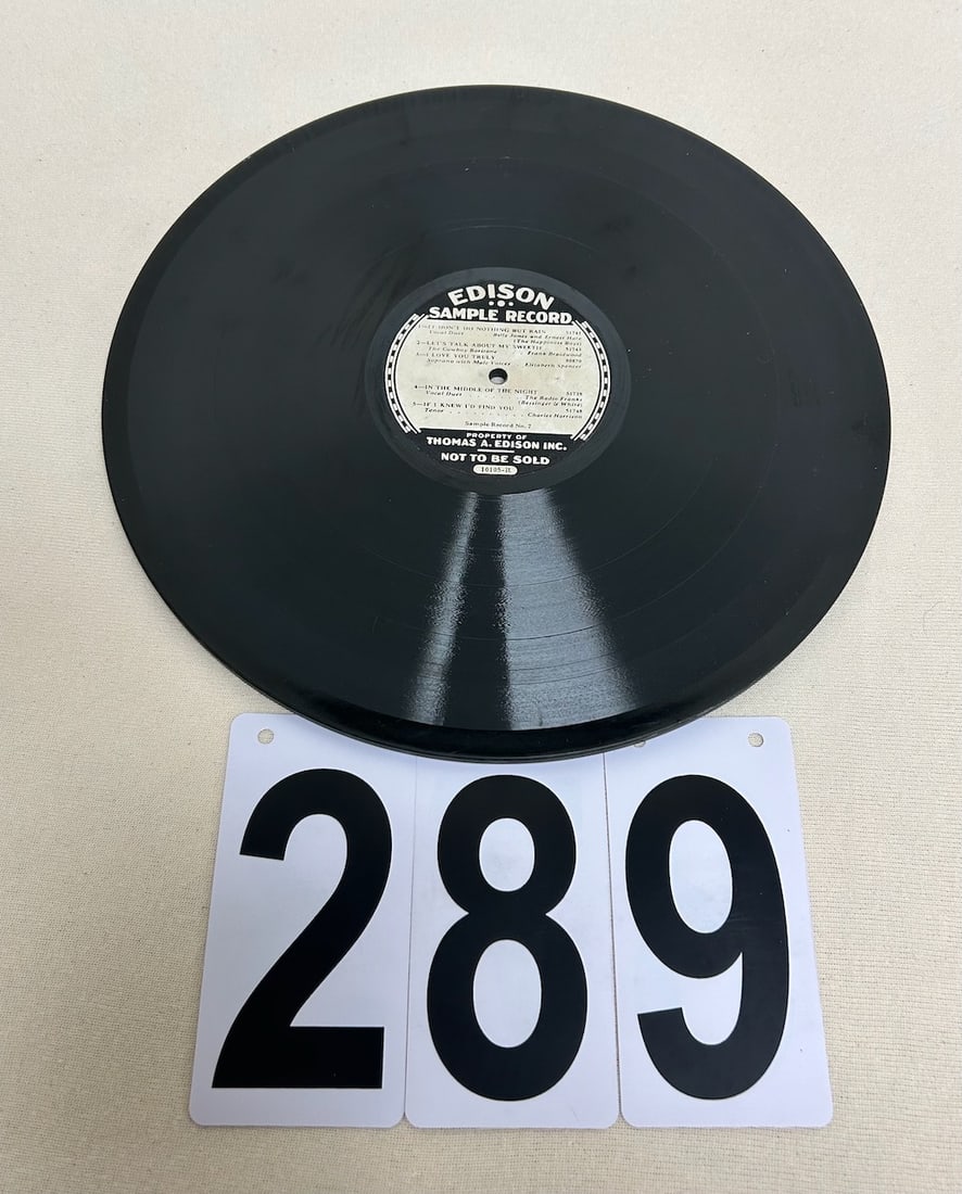 Edison 12" Sample Diamond Disc Record (1 of 2)