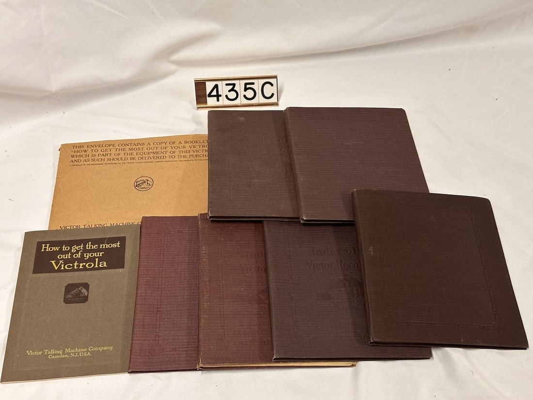 6 Victor Record Index books and 1 Victrola Mailing (1 of 1)