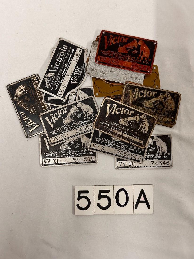 17- metal Victor Talking Machine Co. ID plates (1 of 1)