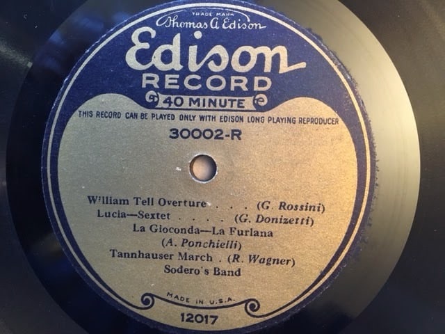 Edison 12" Long Play 40min Record #3002 (1 of 2)