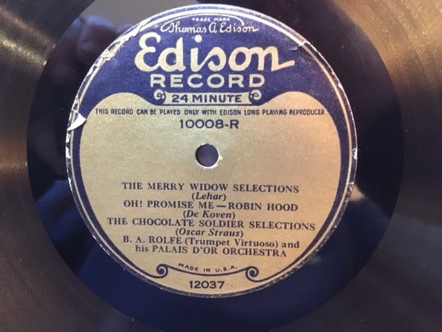 Edison 10" Long Play 24min Record #1008 (1 of 2)