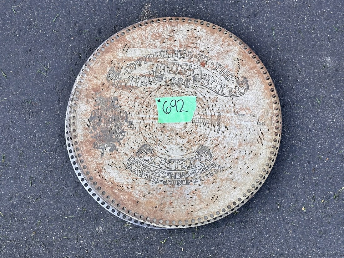 12-Regina 15-1/2" Music Discs: One Lot