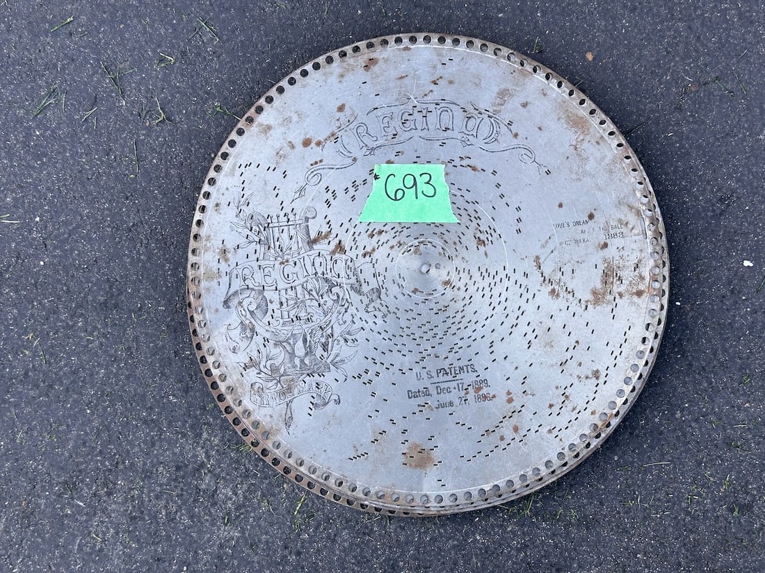 12-Regina 15-1/2" Music Discs: One Lot