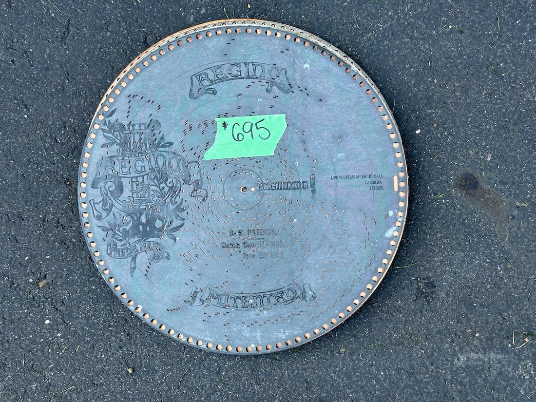 12-Regina 15-1/2" Music Discs: One Lot