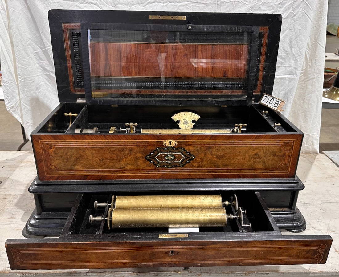Swiss 13" Interchangeable Cylinder Music Box Auction