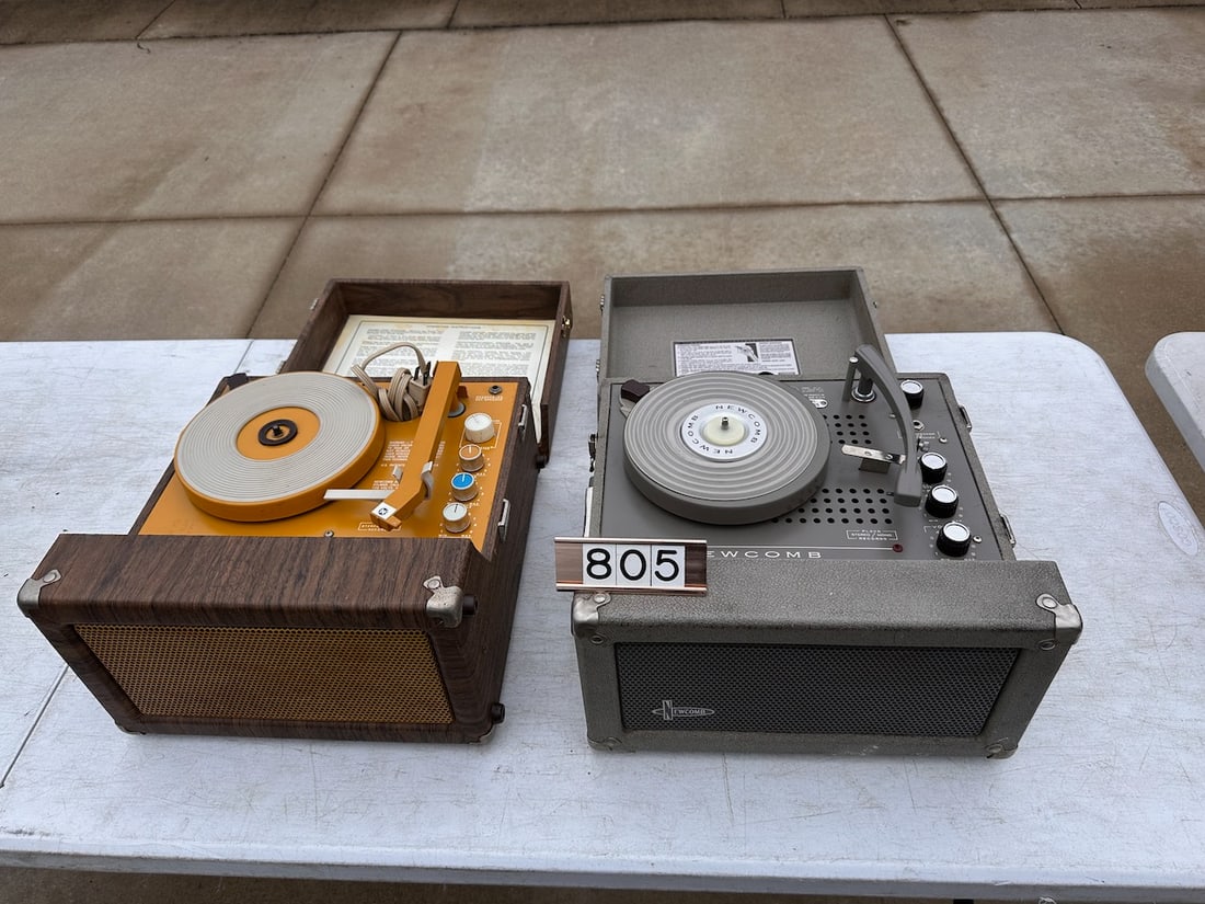 2- Newcomb Portable Phonographs (1 of 3)