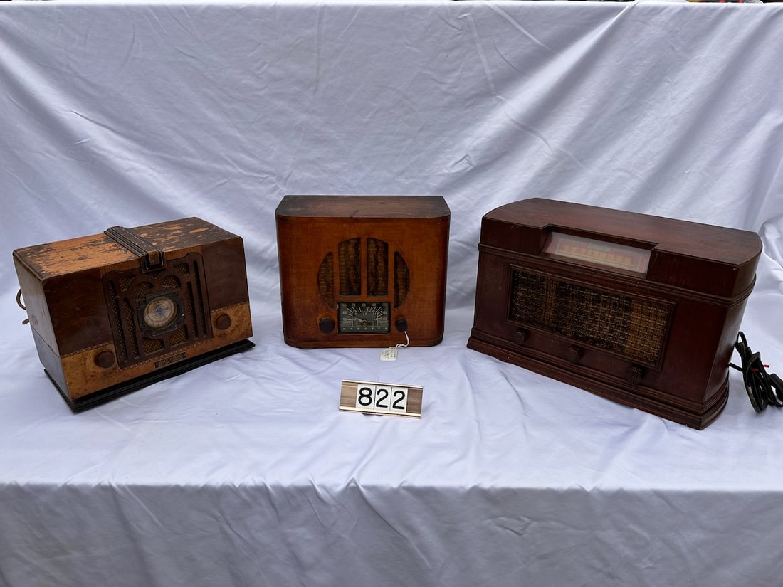 3- Table Top Wood Case Radios (1 of 1)