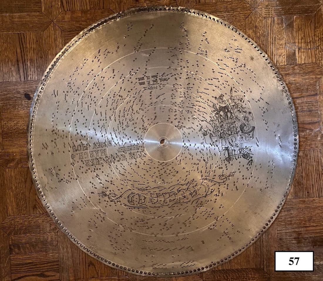 Regina 27" Music box discs: Good condition.
