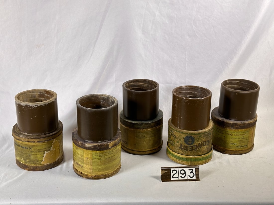 5 - 5" Brown Wax Cylinder Records (1 of 3)