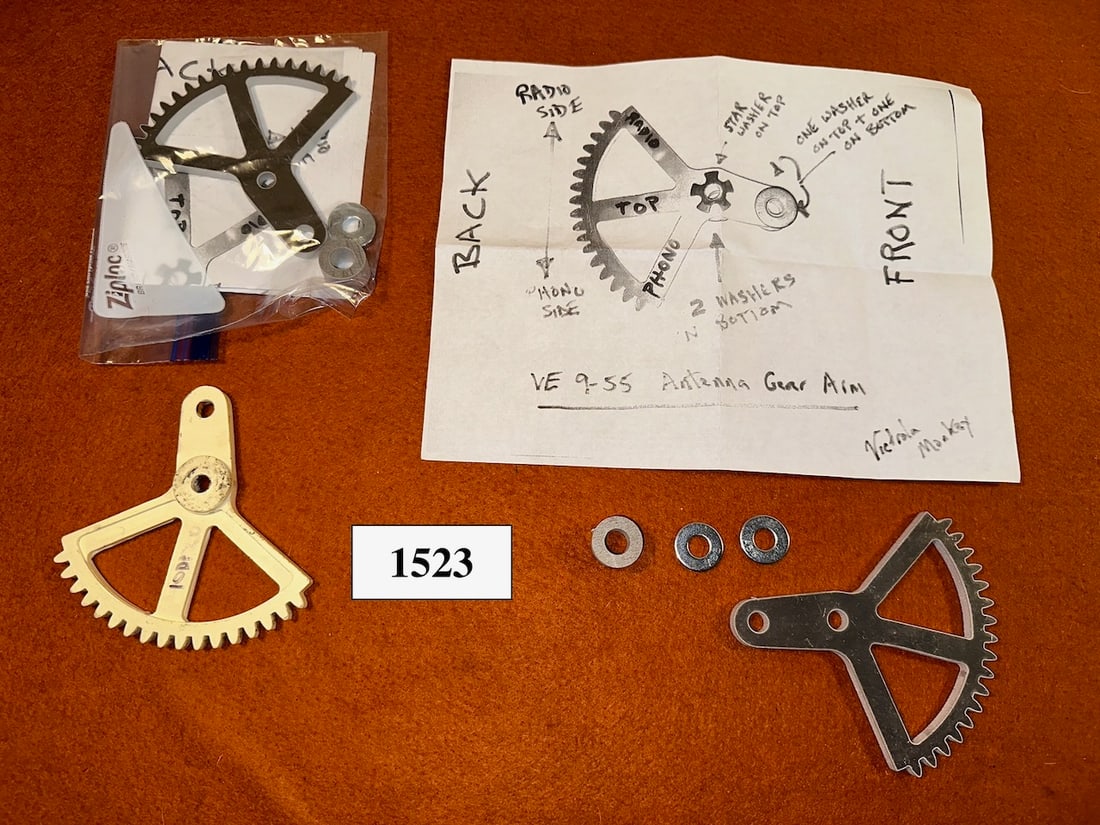 (2) VE9-54 Antenna Arm Gears -new aluminum replacements & (1) Plastic (1 of 1)
