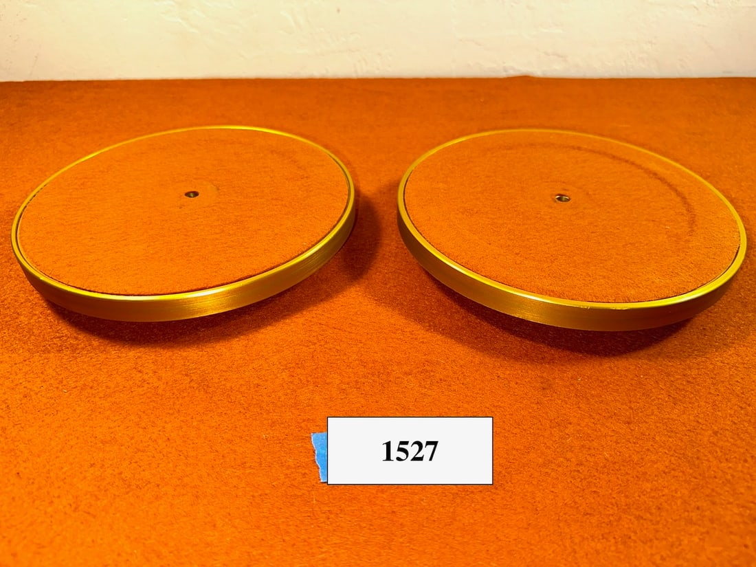 (2)1927 Changer Turn Tables -new gold anodized aluminum replacements: One Lot