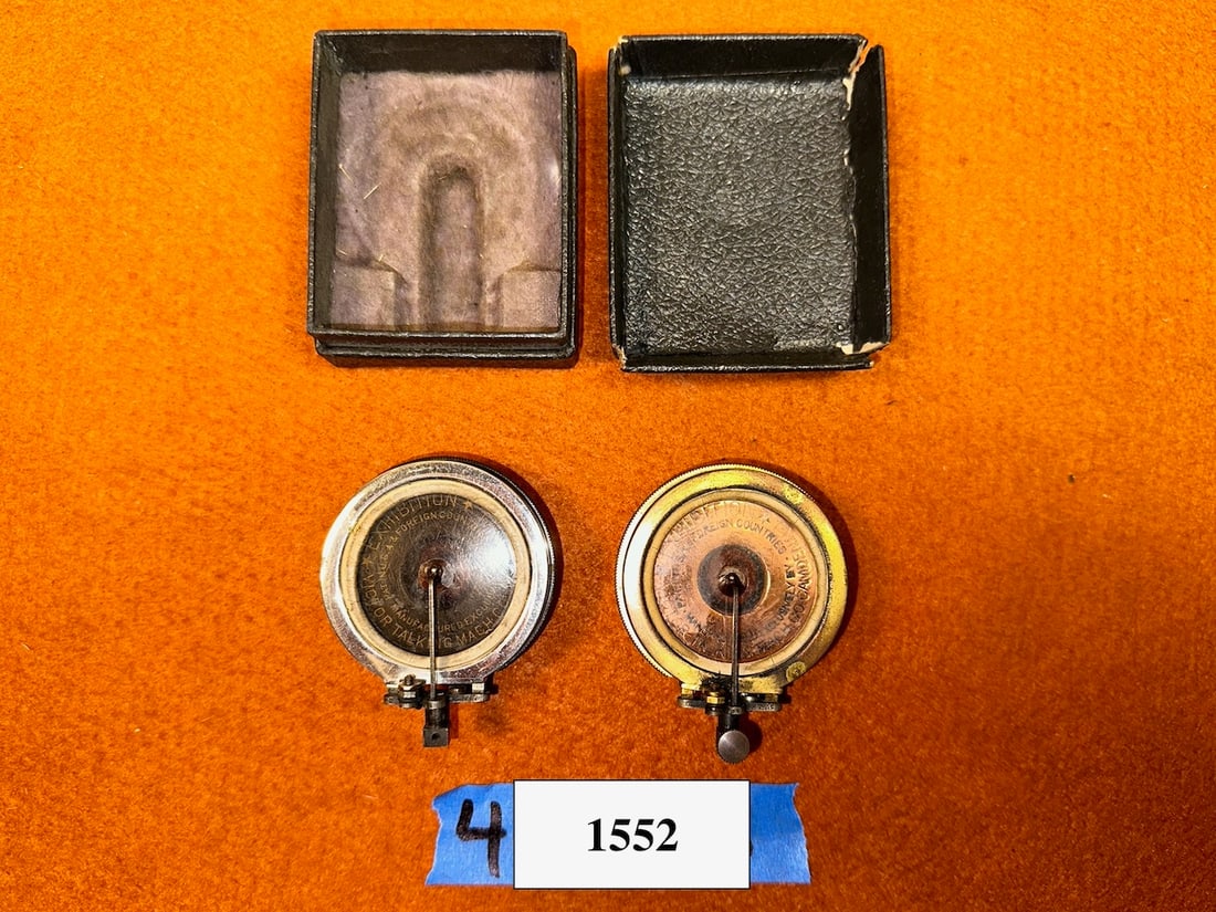 Gold & Nickel Exhibition Soundboxes with Boxes: One Lot
