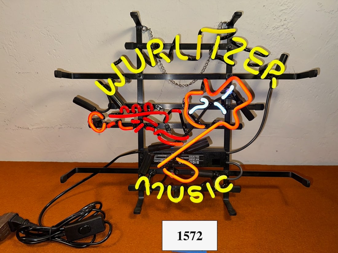 "Wurlitzer Music" Neon Light: Working