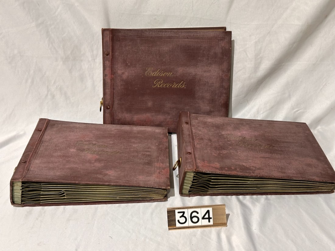 3 Edison Diamond Disc Record Albums (1 of 2)