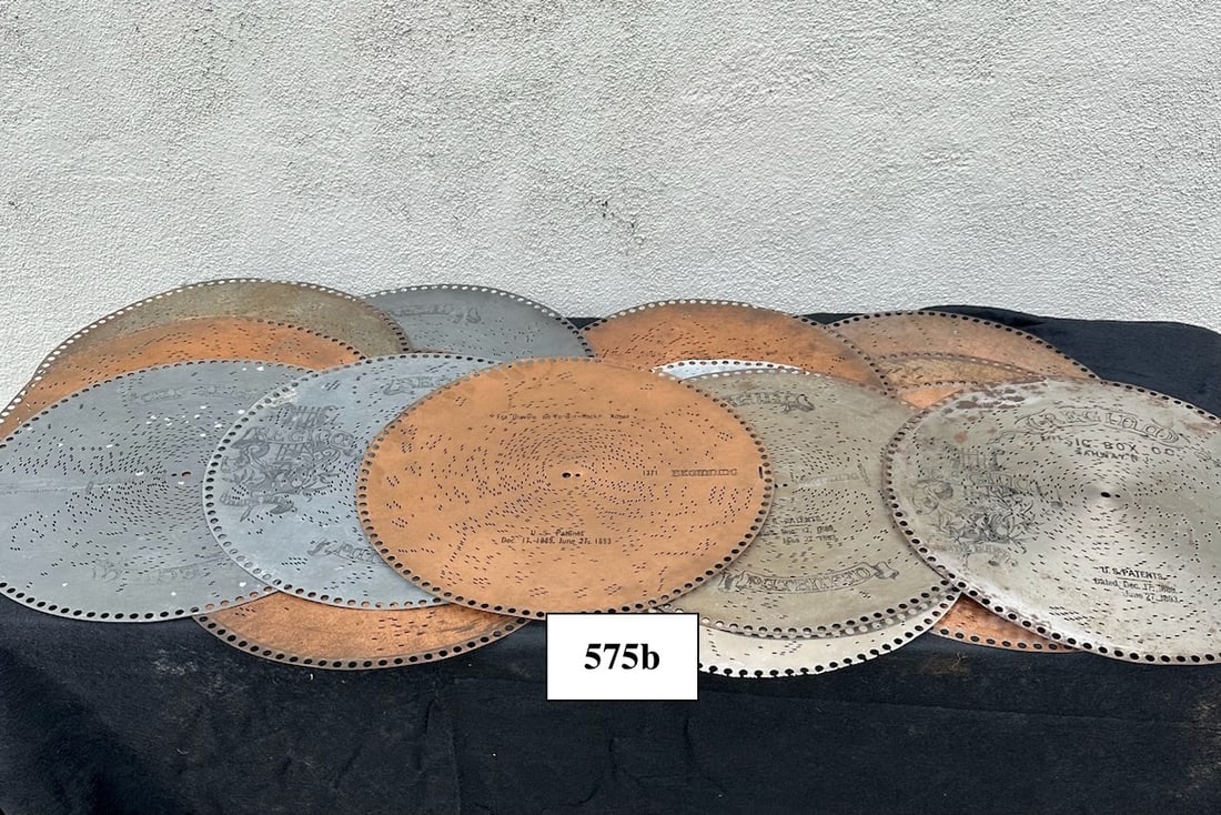 15 - Regina 15-1/2" Music Box Discs: One Lot