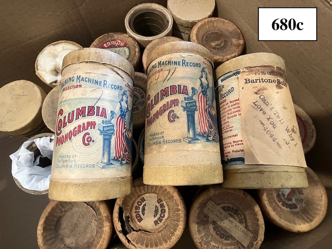 (25) Early brown wax cylinders in very good condition (1 of 1)