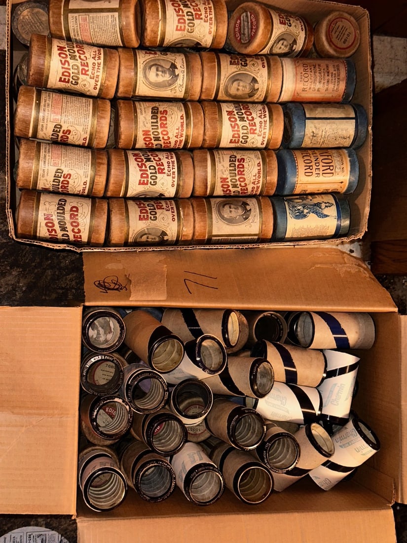 Large Group of Cylinder Records (1 of 1)