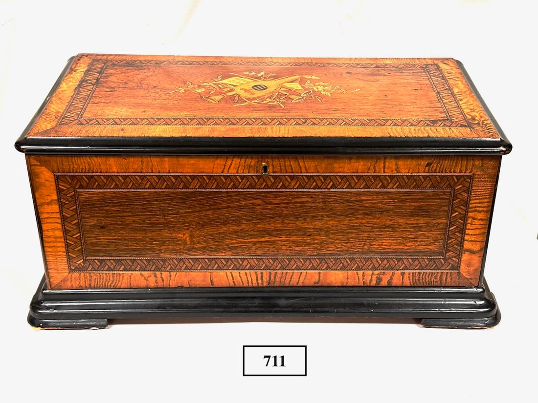 11" Swiss Cylinder Music bell Box (1 of 7)