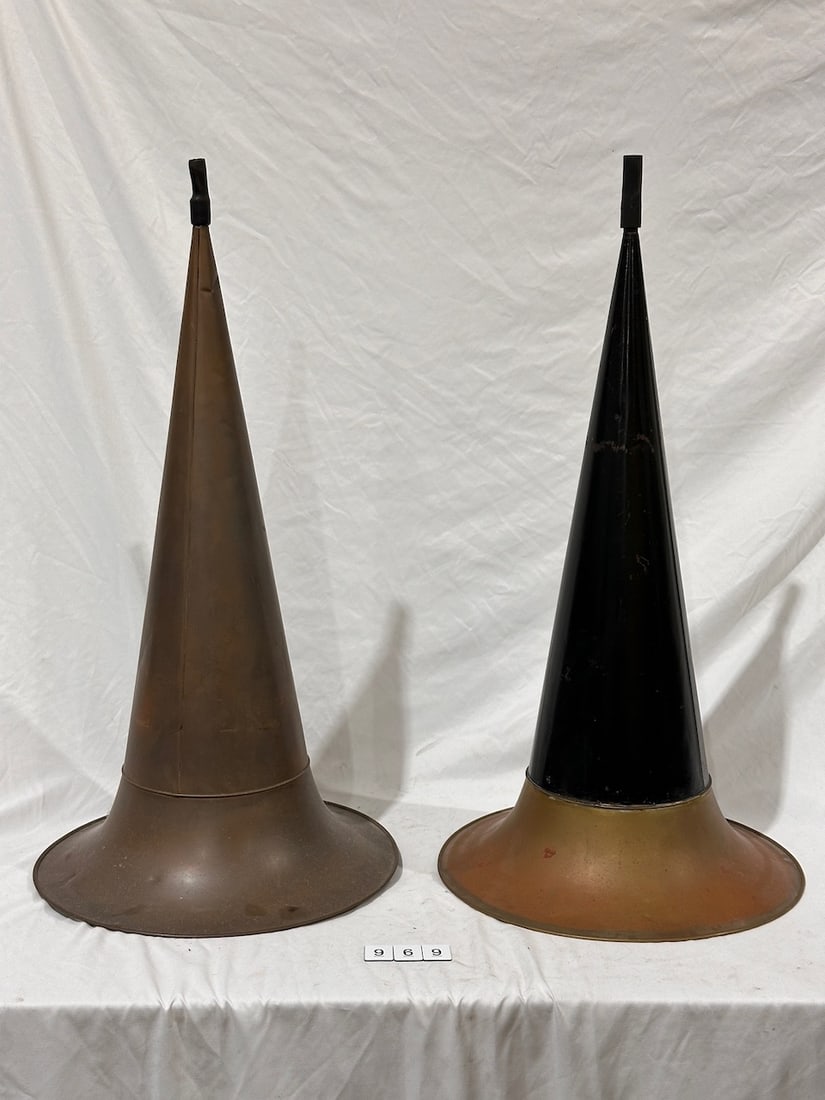 One All brass & One Brass Bell Horns (1 of 1)