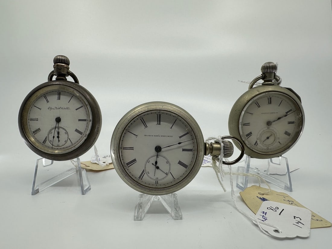 3 Open Face Pocket Watches (1 of 1)